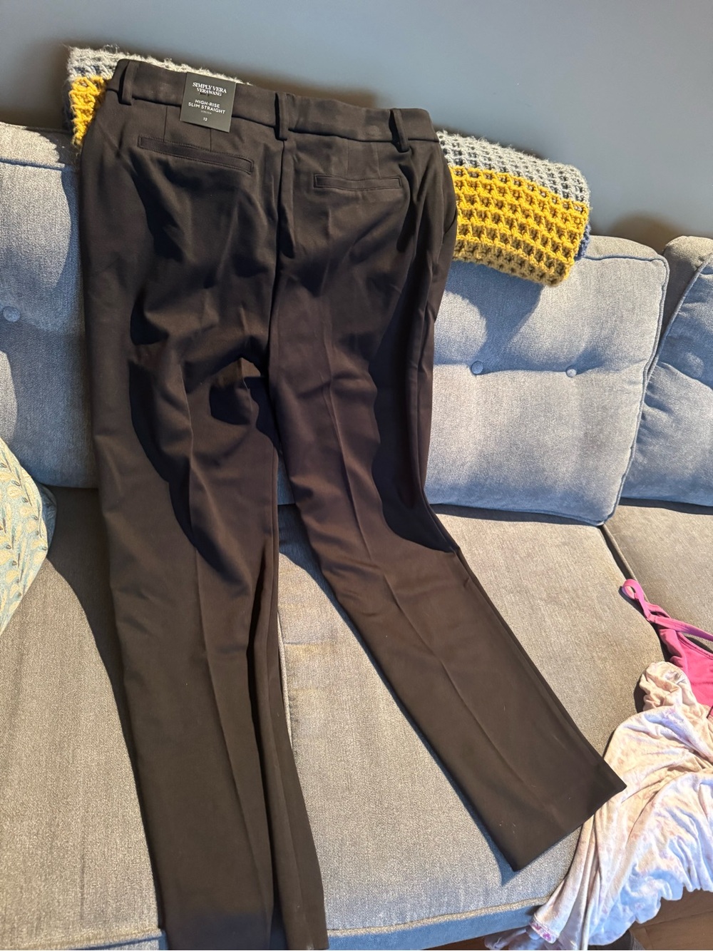 Simply Vera Vera Wang Black Women's Dress Pants - Straight Leg